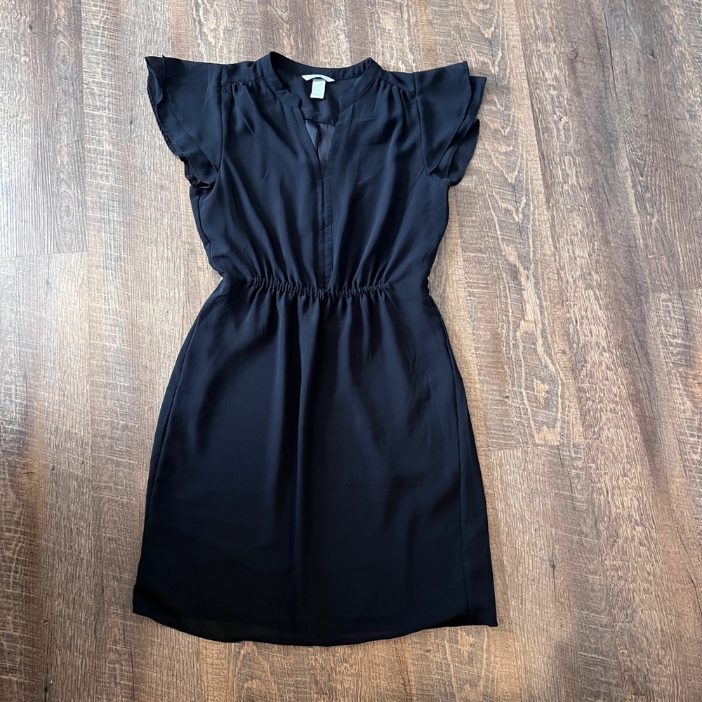 H&M midi black dress Size 6